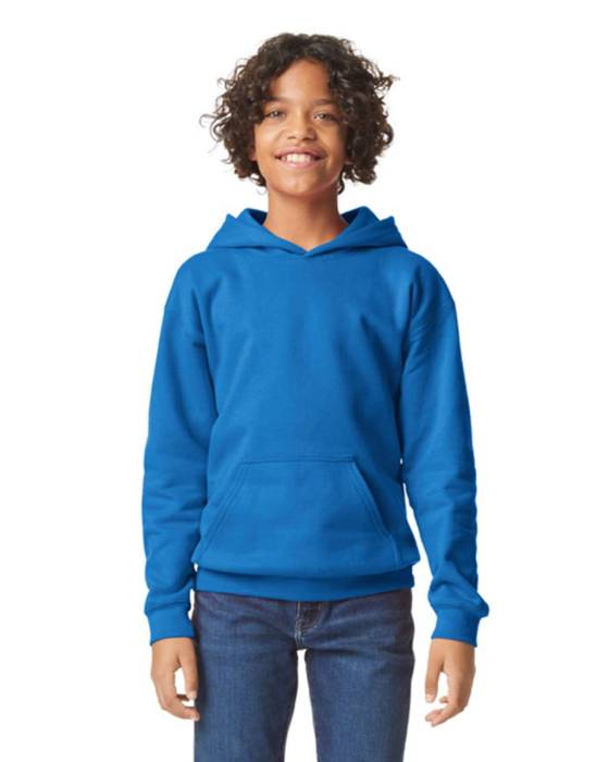 SOFTSTYLE® MIDWEIGHT FLEECE YOUTH HOODIE - Royal, #224D8F<br><small>UT-gibsf500ro-l</small>