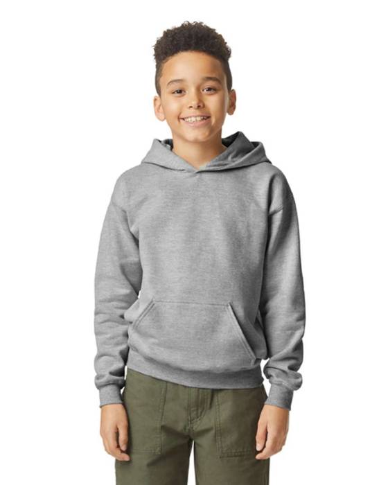 SOFTSTYLE® MIDWEIGHT FLEECE YOUTH HOODIE - RS Sport Grey, #97999B<br><small>UT-gibsf500sp-l</small>