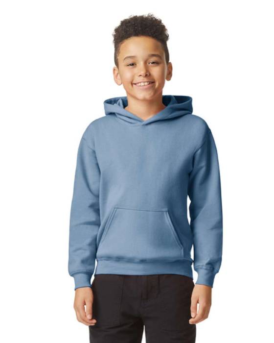 SOFTSTYLE® MIDWEIGHT FLEECE YOUTH HOODIE - Stone Blue, #788995<br><small>UT-gibsf500st-l</small>