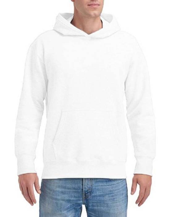 HAMMER ADULT HOODED SWEATSHIRT - White, #FFFFFF<br><small>UT-gihf500wh-3xl</small>