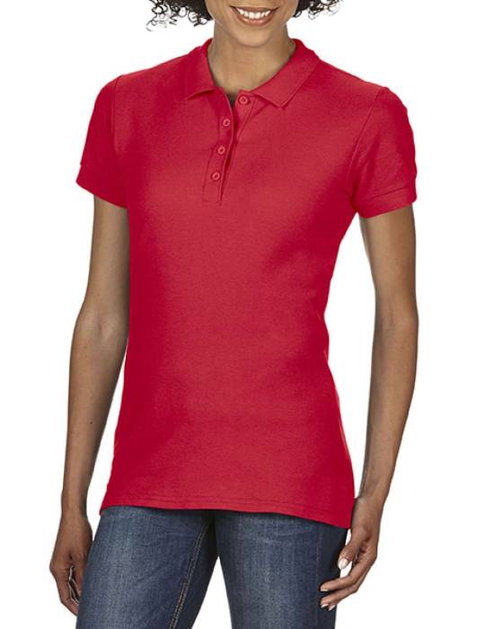 SOFTSTYLE® LADIES` DOUBLE PIQUÉ POLO - Red, #B1302A<br><small>UT-giL64800re-2xl</small>