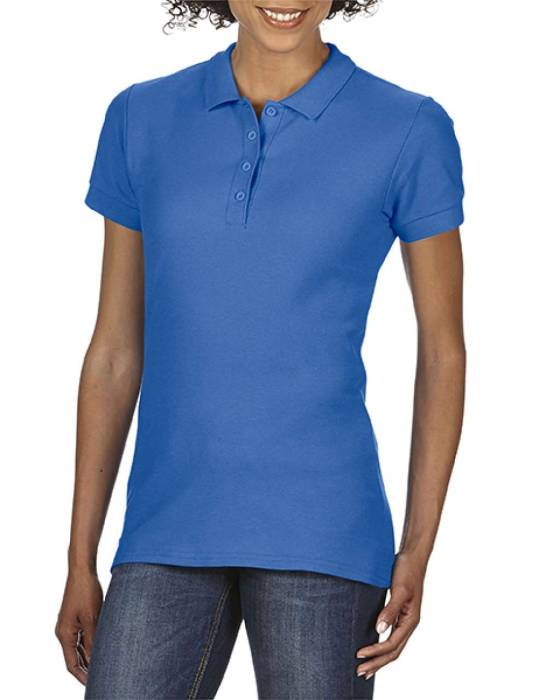 SOFTSTYLE® LADIES` DOUBLE PIQUÉ POLO - Royal, #224D8F<br><small>UT-giL64800ro-s</small>