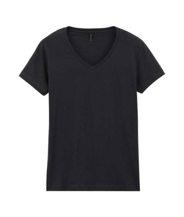 SOFTSTYLE® LADIES` V-NECK T-SHIRT - Black, #25282A<br><small>UT-gil64v00-exbl-xl</small>