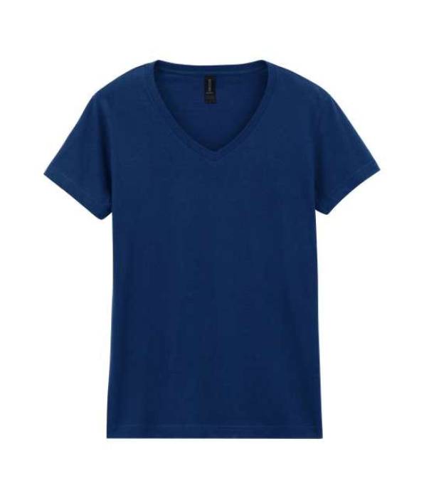 SOFTSTYLE® LADIES` V-NECK T-SHIRT - Navy, #263147<br><small>UT-gil64v00-exnv-xl</small>
