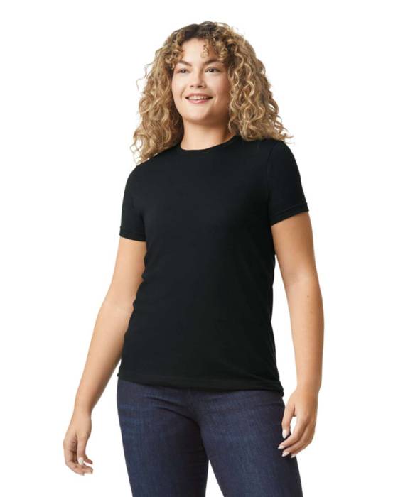 SOFTSTYLE® CVC WOMEN`S T-SHIRT - Pitch Black, #000000<br><small>UT-gil67000pbl-m</small>