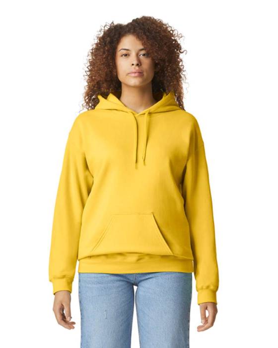 SOFTSTYLE® MIDWEIGHT FLEECE ADULT HOODIE - Daisy, #fed141<br><small>UT-gisf500da-m</small>