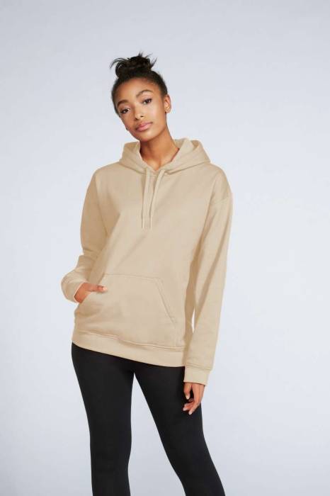 SOFTSTYLE® MIDWEIGHT FLEECE ADULT HOODIE - Sand, #CABFAD<br><small>UT-gisf500sa-l</small>