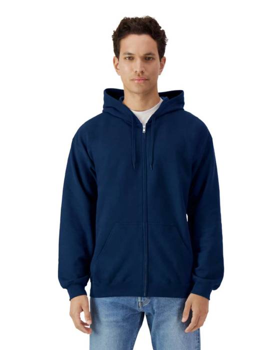 SOFTSTYLE® MIDWEIGHT FLEECE ADULT FULL ZIP HOODED SWEATSHI - Navy, #263147...<br><small>UT-gisf600nv-2xl</small>