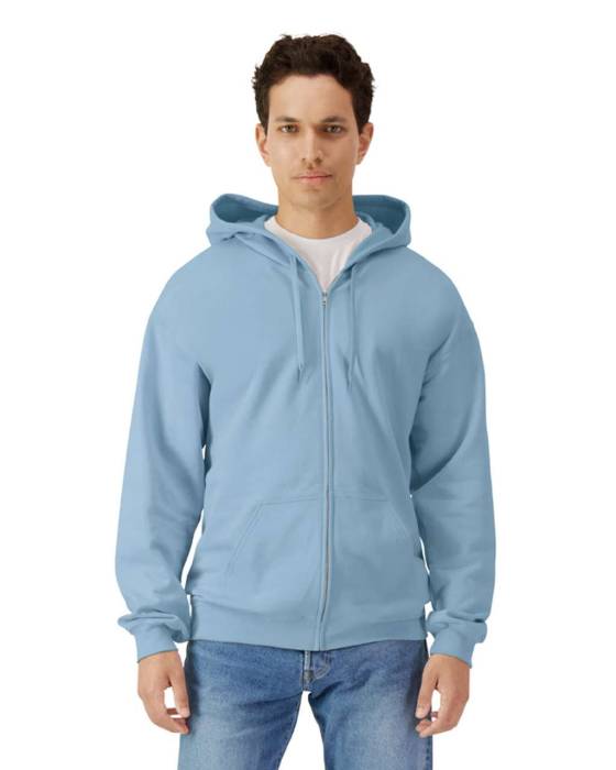 SOFTSTYLE® MIDWEIGHT FLEECE ADULT FULL ZIP HOODED SWEATSHI - Stone Blue, #788995...<br><small>UT-gisf600st-2xl</small>