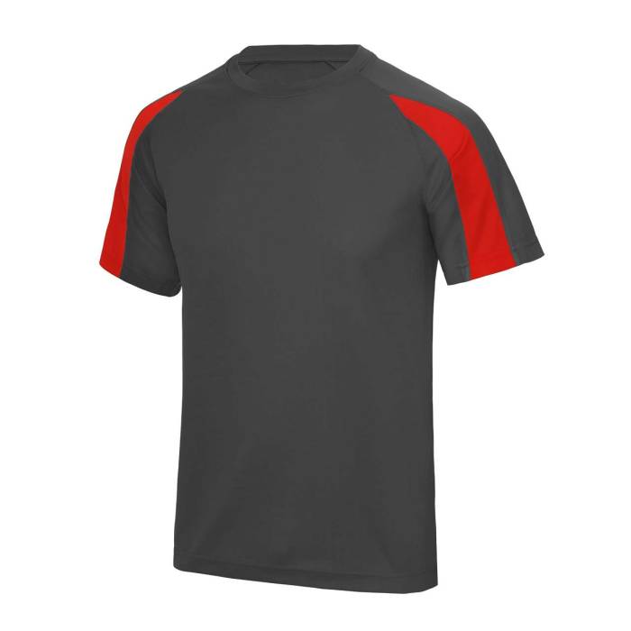 CONTRAST COOL T - Charcoal/Fire Red, #51545D/#BA0C2F<br><small>UT-jc003ch/fr-2xl</small>