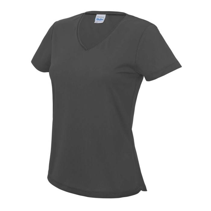 V NECK WOMEN`S COOL T - Charcoal, #51545D<br><small>UT-jc006ch-s</small>
