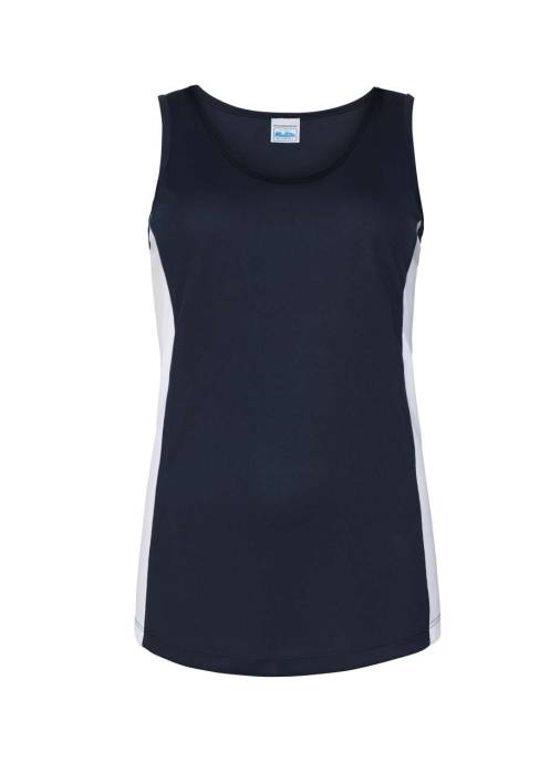 WOMEN`S COOL CONTRAST VEST - French Navy/Arctic White, #000A1A/#FFFFFF<br><small>UT-jc016fn/arw-m</small>