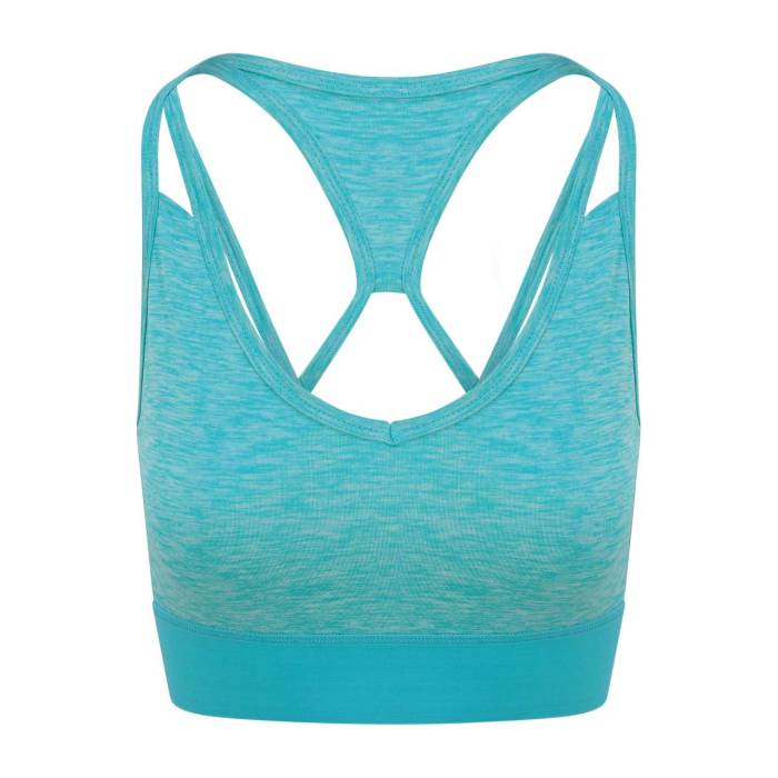 GIRLIE CROSS BACK CROP TOP - Ocean Melange, #00BAB3<br><small>UT-jc019ome-xs</small>