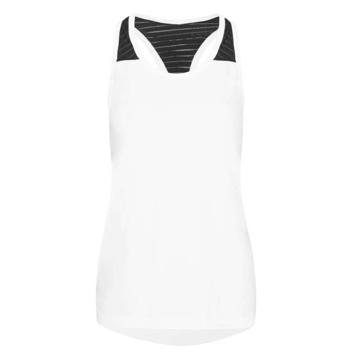 WOMEN`S COOL SMOOTH WORKOUT VEST - Arctic White/Jet Black, #FFFFFF/#171C21<br><small>UT-jc027awh/jbl-s</small>