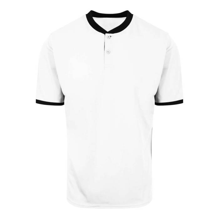 COOL STAND COLLAR SPORTS POLO - Arctic White/Jet Black, #FFFFFF/#171C21<br><small>UT-jc044awh/jbl-m</small>