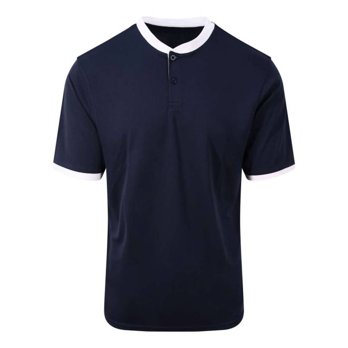 COOL STAND COLLAR SPORTS POLO - French Navy/Arctic White, #000A1A/#FFFFFF<br><small>UT-jc044fn/arw-2xl</small>