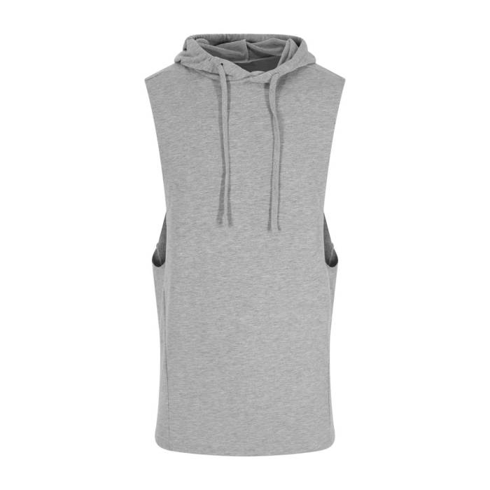 URBAN SLEEVEESS MUSCLE HOODIE - Sports Grey, #9EA2A2<br><small>UT-jc053sp-2xl</small>
