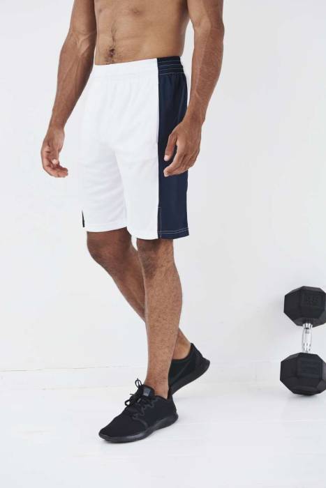COOL PANEL SHORTS - Arctic White/French Navy, #FFFFFF/#000A1A<br><small>UT-jc089arw/fn-2xl</small>