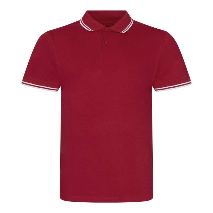 STRETCH TIPPED POLO - Red/White, #CB0840/#FFFFFF<br><small>UT-jp003re/wh-2xl</small>