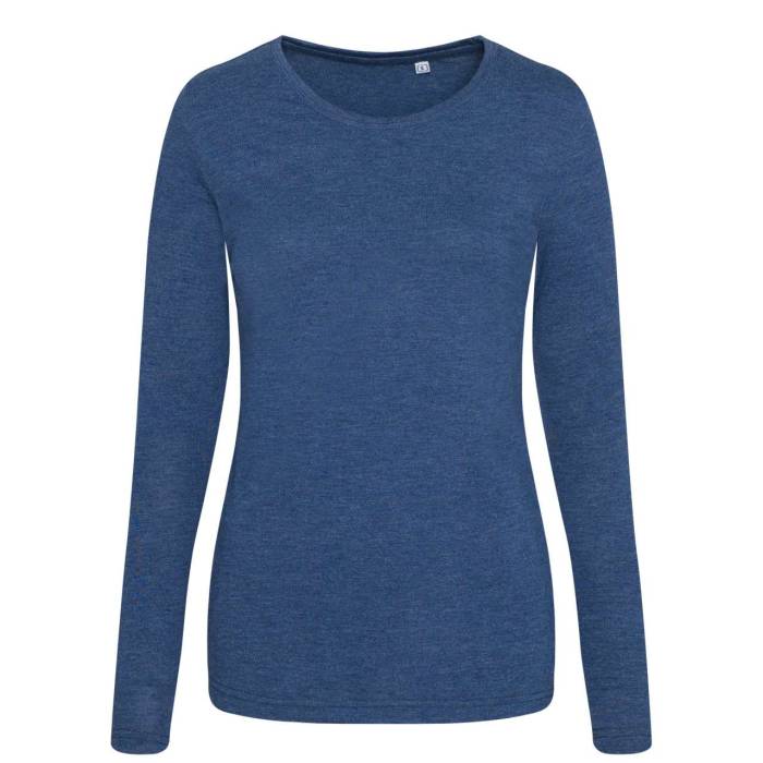 HOSSZU UJJÚ NŐI TRI-BLEND PÓLÓ - Heather Navy, #374459<br><small>UT-jt002fhnv-xl</small>