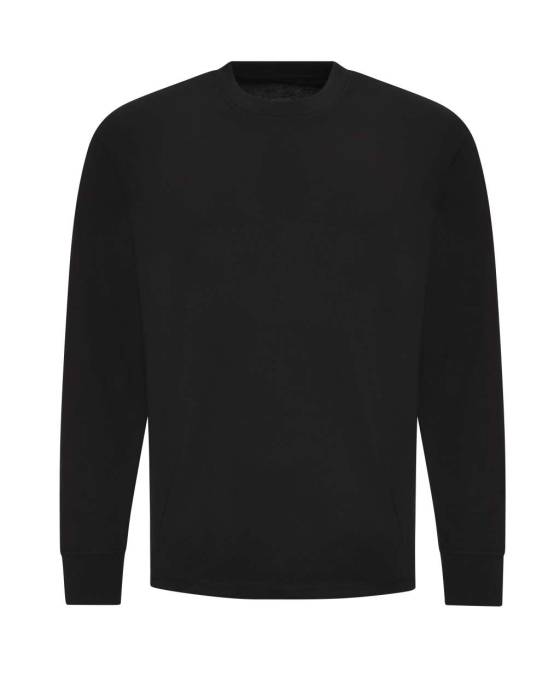 OVERSIZE 100 LONG SLEEVE T - Deep Black, #171C21<br><small>UT-jt019dbl-2xl</small>