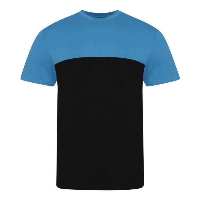 COLOUR BLOCK T - Black/Mango Tango, #171C21/#E65851<br><small>UT-jt110bl/mtg-2xl</small>