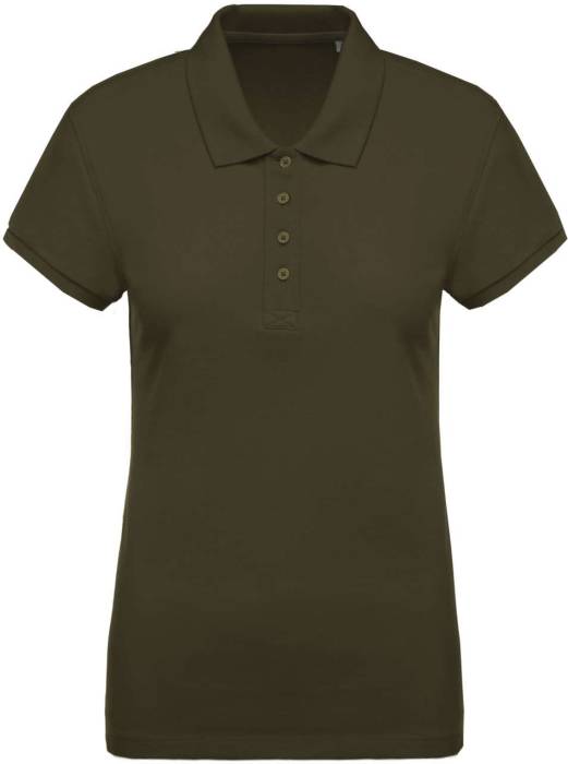 LADIES’ ORGANIC PIQUÉ SHORT-SLEEVED POLO SHIRT - Mossy Green, #484F42<br><small>UT-ka210mgn-2xl</small>