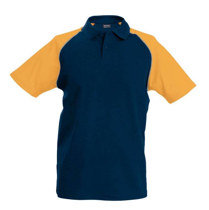 BASEBALL - SHORT-SLEEVED POLO SHIRT - Navy/Orange, #131B38/#EF6527<br><small>UT-ka226nv/or-2xl</small>