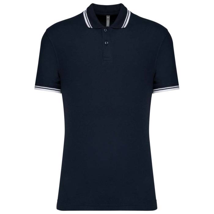 MEN'S SHORT-SLEEVED POLOSHIRT WITH CONTRASTING PIPING