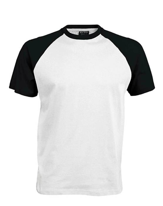 BASEBALL - KONTRASZT PÓLÓ - White/Black, #FFFFFF/#000000<br><small>UT-ka330wh/bl-2xl</small>