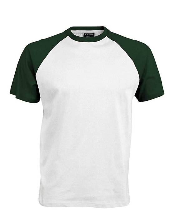 BASEBALL - KONTRASZT PÓLÓ - White/Forest Green, #FFFFFF/#052313<br><small>UT-ka330wh/fo-2xl</small>