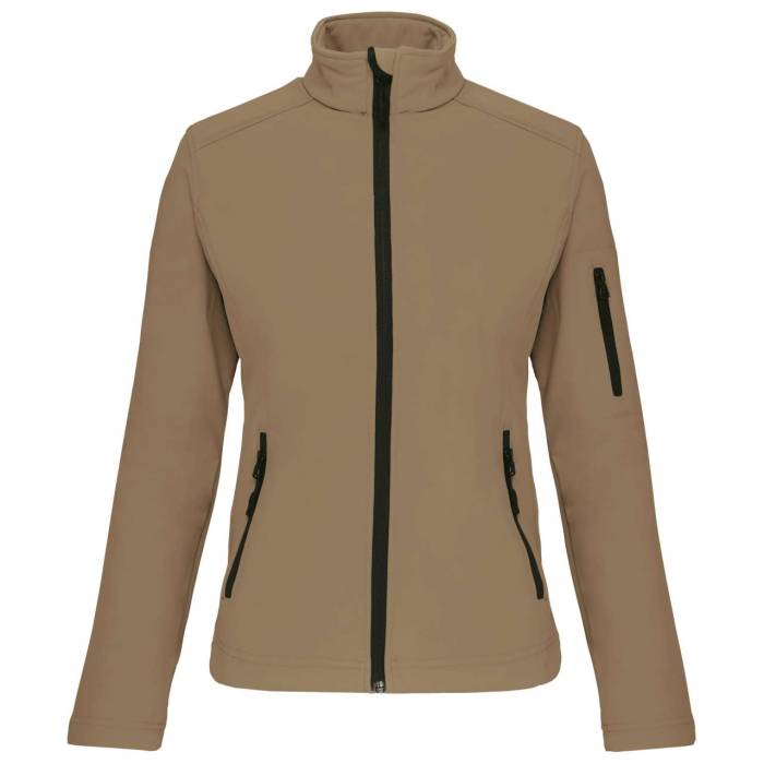 LADIES` SOFTSHELL JACKET - Camel, #8B6F4E<br><small>UT-ka400ca-2xl</small>