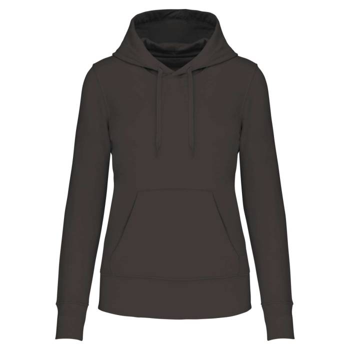 LADIES` ECO-FRIENDLY HOODED SWEATSHIRT - Dark Grey, #14202A<br><small>UT-ka4028dg-2xl</small>