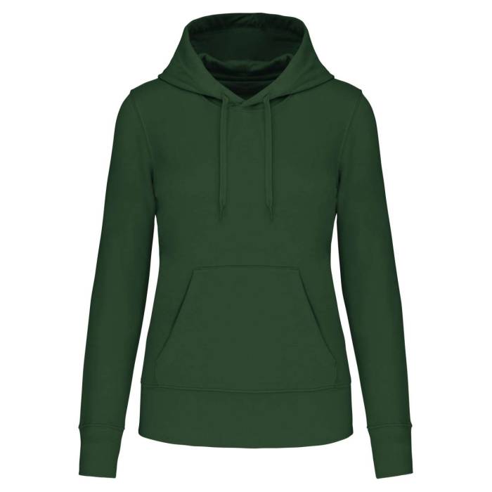 LADIES` ECO-FRIENDLY HOODED SWEATSHIRT - Forest Green, #1F362A<br><small>UT-ka4028fo-2xl</small>