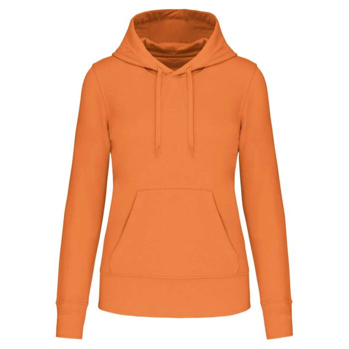 LADIES` ECO-FRIENDLY HOODED SWEATSHIRT - Light Orange, #E2AF63<br><small>UT-ka4028lor-2xl</small>