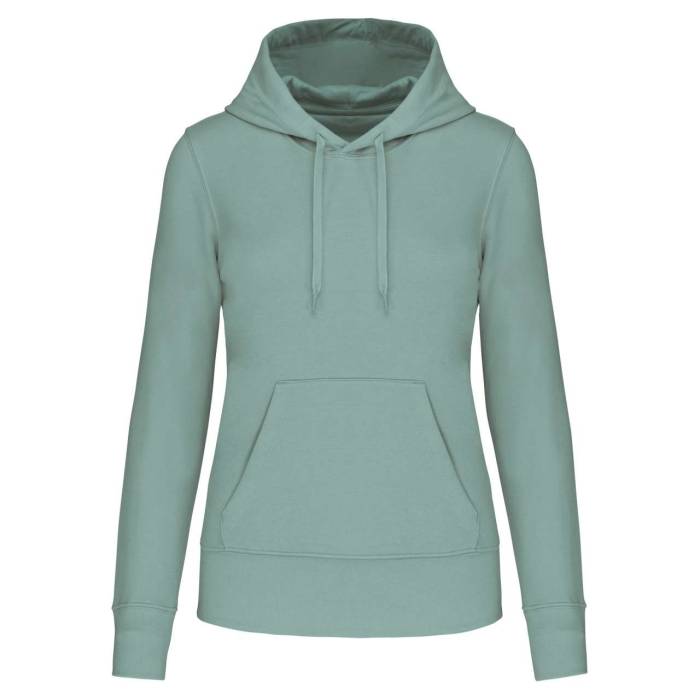 LADIES` ECO-FRIENDLY HOODED SWEATSHIRT - Sage, #99aca3<br><small>UT-ka4028sg-2xl</small>