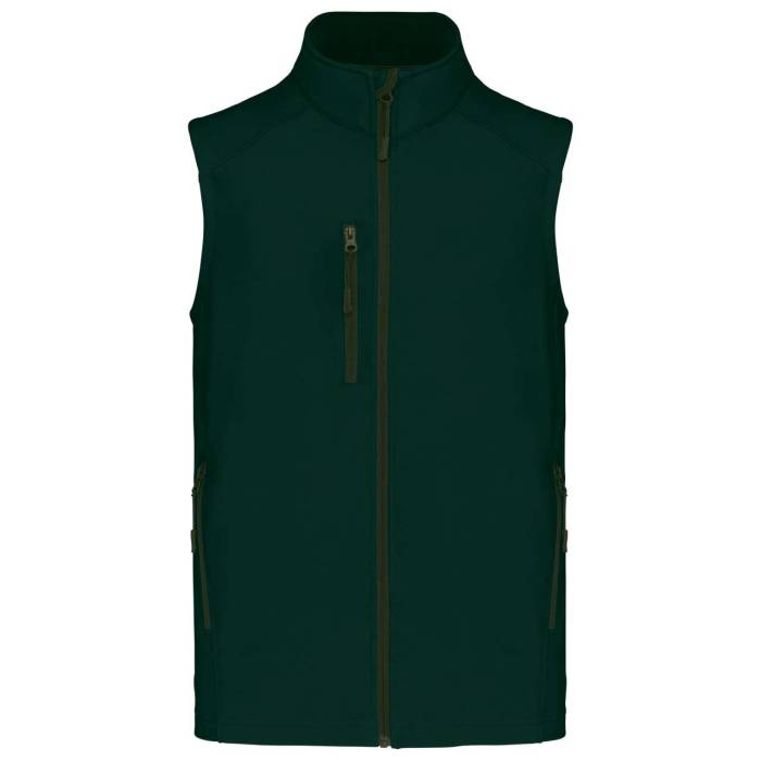 MEN`S SOFTSHELL BODYWARMER - Bottle Green, #1A443B<br><small>UT-ka403bg-2xl</small>