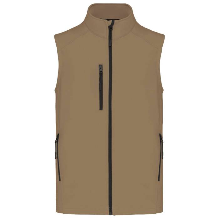 MEN`S SOFTSHELL BODYWARMER - Camel, #8B6F4E<br><small>UT-ka403ca-2xl</small>