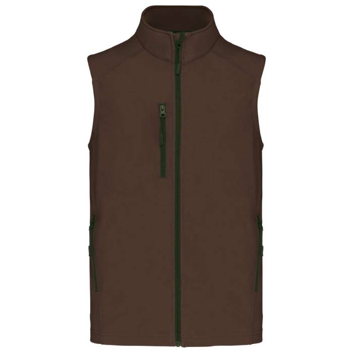 MEN`S SOFTSHELL BODYWARMER - Chocolate, #423132<br><small>UT-ka403co-2xl</small>