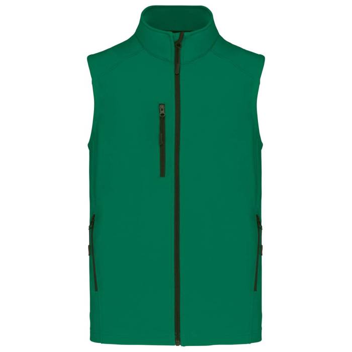 MEN`S SOFTSHELL BODYWARMER - Kelly Green, #006F44<br><small>UT-ka403kl-2xl</small>