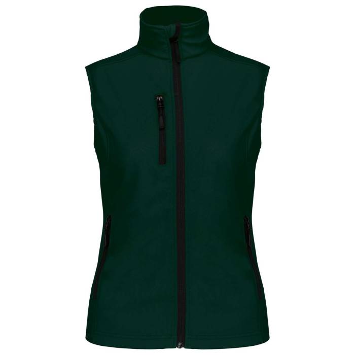 LADIES` SOFTSHELL BODYWARMER - Bottle Green, #1A443B<br><small>UT-ka404bg-2xl</small>