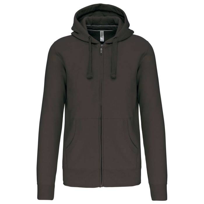 MEN`S FULL ZIP HOODED SWEATSHIRT - Dark Grey, #14202A<br><small>UT-ka454dg-2xl</small>