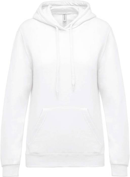 LADIES’ HOODED SWEATSHIRT - White, #FFFFFF<br><small>UT-ka473wh-2xl</small>