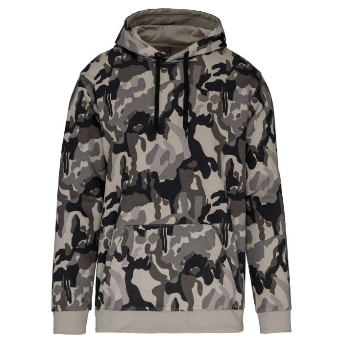 MEN’S HOODED SWEATSHIRT - Olive Camouflage, #7F7163/#585749/#2D2B2C<br><small>UT-ka476olc-4xl</small>