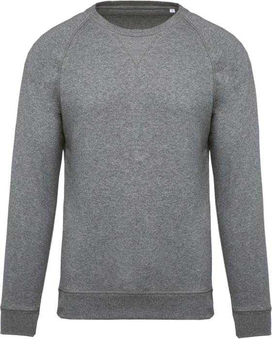 MEN`S ORGANIC COTTON CREW NECK RAGLAN SLEEVE SWEATSHIRT - Grey Heather, #959CA6<br><small>UT-ka480grh-2xl</small>