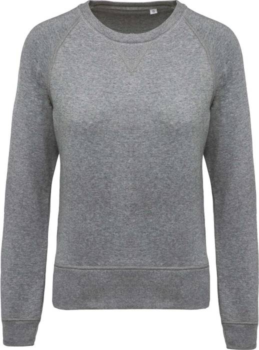 LADIES’ ORGANIC COTTON CREW NECK RAGLAN SLEEVE SWEATSHIRT - Grey Heather, #959CA6...<br><small>UT-ka481grh-2xl</small>