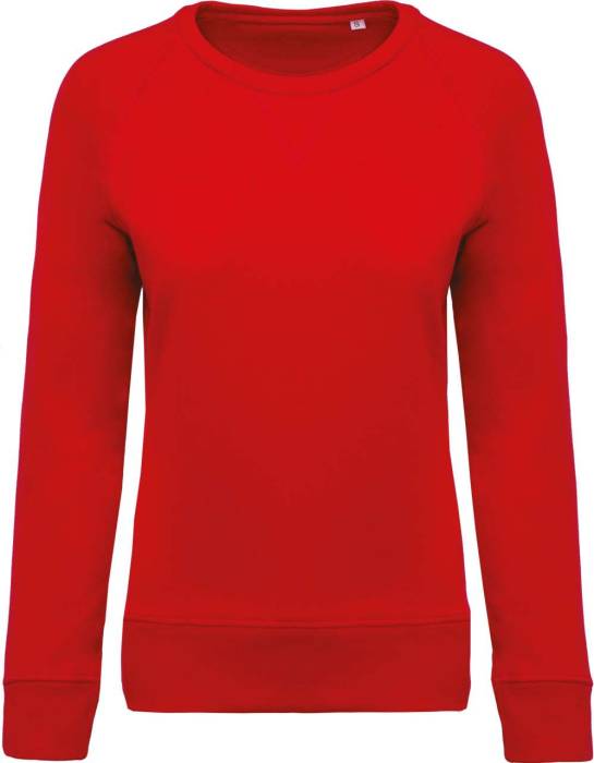 LADIES’ ORGANIC COTTON CREW NECK RAGLAN SLEEVE SWEATSHIRT - Red, #DA0043...<br><small>UT-ka481re-2xl</small>