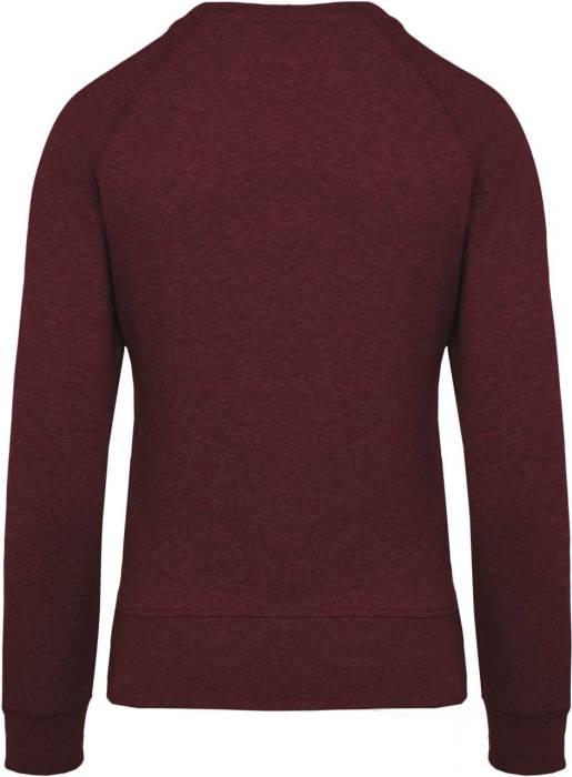 LADIES’ ORGANIC COTTON CREW NECK RAGLAN SLEEVE SWEATSHIRT - Wine Heather, #642E38...<br><small>UT-ka481wnh-2xl</small>