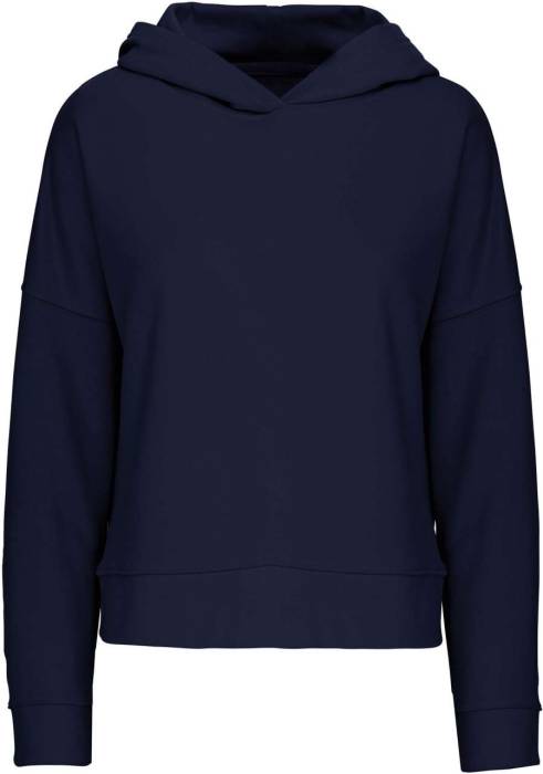 LADIES` ORGANIC LOUNGE HOODIE - Navy, #021E2F<br><small>UT-ka494nv-s/m</small>