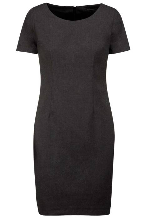 SHORT-SLEEVED DRESS - Anthracite Heather, #342F2C<br><small>UT-ka500anth-34</small>